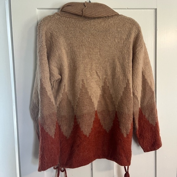 Vintage Twomax Scotland Turtleneck Color Block Sweater Small - Picture 5 of 9